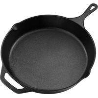Poêle en fonte pré-assaisonnée - Poêles - Batterie de cuisine intérieure et extérieure sécuritaire - Poêle en fonte de 30,5 cm (12 po)