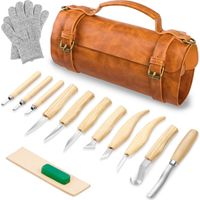 Kit de sculpture en bois couteau Deluxe-Whittling, Set de couteau de sculpture en bois, Kit de sculpture en bois pour débutants, Couteau de sculpture en bois, blanc