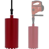 Diamantbohrkrone Ø 200 mm mit Adapter für Bohrmaschine und SDS-max-Bohrhammer