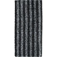 Serviette exfoliante longue, serviette japonaise exfoliante, brosse de douche pour et hommes, exfoliant corporel Loofah (Rayures noires)