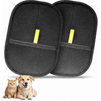 Gants de toilettage pour l'élimination des poils d'animaux, ensemble de 2 pièces avec fonction brosse