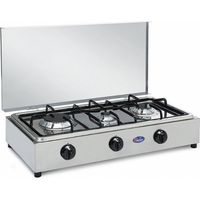 Cuisinière à gaz Parker 3 feux pour usage extérieur en acier inoxydable Mod. 300 ACCGP - PFO300ACCMUGP