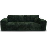 Canapé convertible avec coffre de rangement 4 places en velours à motifs vert sapin