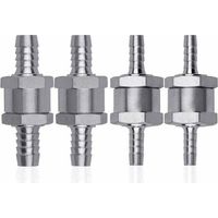 4 Stück Dieselkraftstoff-Rückschlagventile aus Aluminiumlegierung, 6/8/10/12 mm Kraftstoffventile mit Pfeil für Benzin und Diesel, für Autos, Boote und Motorräder.