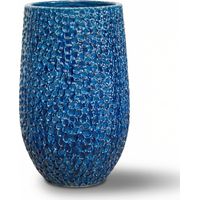 Provencelia Pflanzkübel Paris Ø39 cm Höhe 63 cm frostbeständig, keramisch, handgefertigt, Blau
