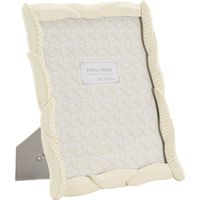 Cornice portafoto Snake in resina crema con trama a pelle di serpente 20x25