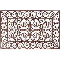 Grille paillasson en fonte 71,5 x 46 cm – Design victorien avec boucles élégantes – Pour entrée classique – Poids 8,3 kg – Best For Boots