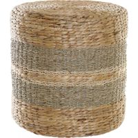 Tabouret éco-conçu chic en fibre naturelle tressée - Naturel tressé