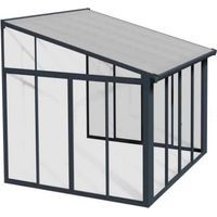 Lean To Greenhouse Sanremo Veranda Clear 3 x 3.05 - Polycarbonate/Acrylic - L314 x W300 x H310 cm - Grey