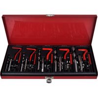 Vidaxl – Coffret de réparation de filetage 131 pièces – 110 inserts filetés en acier – Forets et tarauds en acier rapide – Mallette de rangement incluse