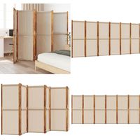 Cloison de séparation 6 panneaux taupe 420x180 cm - Cloison bois - Cloison taupe