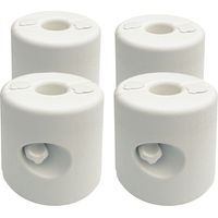 Pesos para Carpas Plegables Soportes Rellenables Pack 4, eau/arena 8,7/12 kg, Ø21,5/24x25,5 cm Blanco