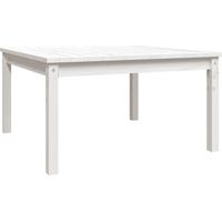 vidaXL Garden Table White 82,5x82,5x45 cm Solid Wood Pine