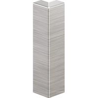 Coin extérieur FCL pour plinthes FC en acier 6cm x 2cm x 1cm - Argent satiné