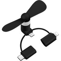 Mini Ventilador Para Teléfono Móvil,Ventilateur pour Téléphone Portable,Mini Fan,Petit Fan,Ventilador Portable Mini USB,3 en 1 Ventilateur Silencieux Pour Téléphone Android/Téléphone Usb De Type C Et