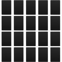50 cartes de visite imprimées sur feuille d'aluminium pour machine de marquage-7.9X4.9X0.1CM-Black