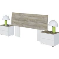 KIT TESTIERA LETTO MATR +2 COMODINI BIA ARTIK ROV