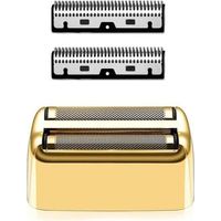 Tête de Rasoir électrique pièces, Rasoir Film et cutter de rechange Compatible avec le Rasoir pour BaBylissPro Barberology FX Metal Foil Shaver, FXFS1/FXFS2 Rasoir Shaver (doré)