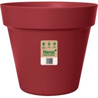 Florus Paris Flowerpot 40 Deep red Vaso Rotondo