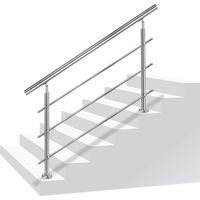 AUFUN Rampe d'escalier en acier inoxydable pour escaliers
