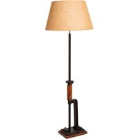 Lámpara de pie de madera y metal 47x47x140