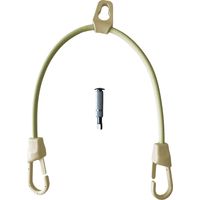 TECPLAST Pack 1 Sandow Piscine Ivoire 8 mm double crochets + 1 Piton douille escamotable 12mm - Pack Tendeur Piscine PAP1