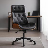 CLP – Chaise de bureau Martil Noir – Capitonnage en losange – Réglage en hauteur – Accoudoirs intégrés – Confort ergonomique