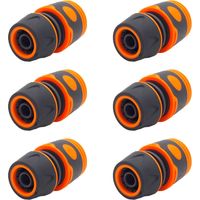 6 Pièces Kit de Raccordement de Tuyau d'arrosage, Raccord de Tuyau, Raccord de Tuyau 1/2", Kit de Raccord Rapide, pour Relier Le Tuyau de Jardin