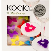 Identificatore per Calici Koala Stella Plastica Multicolore 8 Pezzi (12,8 x 5 x 13,7 cm)