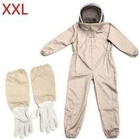 Imkeranzug – Imkerbekleidung – Ganzkörperschutz – Anfängerhandschuhe – Kaffeebraun – Größe XXL