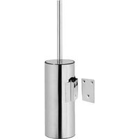 Portascopino WC design cilindrico con attacco a muro in acciaio inox finitura lucida KAM770C kamalu