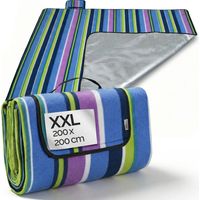 DETEX® Manta de Picnic Lonita de playa con aislante térmico impermeable 2 Tamaños y varios colores 200x200cm, Streifen (de)