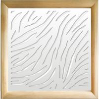 TIGER - Modules décoratifs en bois et PVC - Dimension : 73x73 cm - Couleur : blanc