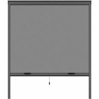 Moustikit Fliegengitter Aluminium Grau Anthrazit 125x145 cm