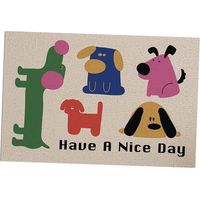 Tapis de porte antidérapant à motif mignon, résistant aux taches, haute résistance, pour intérieur et extérieur, type 1, 40 x 60 cm / 15,7 x 23,6 pouces