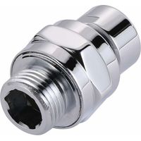 Connecter à Bras de Douche Connecteur de Douche Adaptateur Pivotant RéGlable d'angle de TêTe de Bras de Douche à Rotule en G1/2 Laiton Chromé