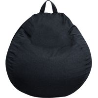 Pouf Poire déhoussable - 80x70 cm Noir Bananair Fabriqué en France
