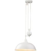 Firstlight Century - Luminaire suspendu à 1 lumière Rise & Fall Dome blanc, E27