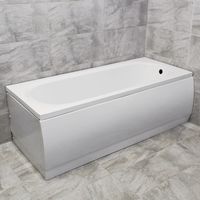 Imelda Bath 1675mm Acrylic With Anti Slip on Base White with Panel Options, No bath panels