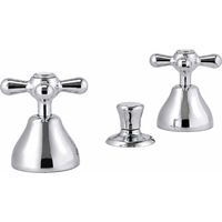 Robinet de bidet à trois trous avec bonde chromée Piralla Rubinetteria Sofia 0SF00059A17 Chromé