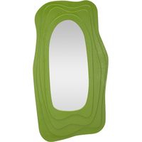 Specchio da parete Dafne verde con sagoma ondulata 98x172 cm