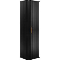 Armoire haute 139 cm - noir - meubles de salle de bains, meubles de salle de bains, armoire haute de salle de bains, armoire de salle de bains noire, commode de salle de bains