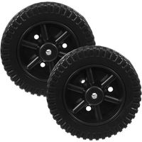 Pack of 2 15cm Hollow Plastic Wheels for Lawnmowers, Utility Carts and BBQs - Universal Spare Wheels Wear Resistant Silent