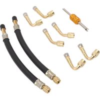 Flexibler Reifenventiladapter mit 45°, 90° und 135° Ventilverlängerung für Pkw, Lkw, Wohnmobil, Anhänger und Wohnwagen.