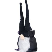 Poupée Halloween Nain en Flanelle sans Visage - Décoration Fenêtre et Intérieur pour Fêtes