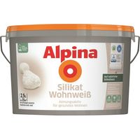 Alpina Silikat Wohnweiß Wandfarbe 2,5 L