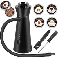 Pistolet À Fumée, Pistolet À Fumer, Cocktail Smoker Portable Fumeur Infuseur De Fumée Générateur De Fumée Froide Avec 4 Paquets De Copeaux De Bois Pour Barbecue, Cocktail, Boisson, Viande, noir