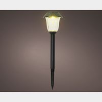 LAMPADA SOLARE LIGHT H43CM NERA A LUCE CALDA.