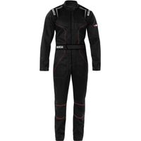 Tuta MS-4 tuta meccanico non omologata in poliestere e cotone Nera Tg. XXL con tasche e fascia elasticizzata Nero XXL