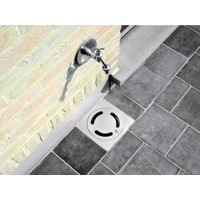 Siphon inoxydable à cloche Netsol 100x100 mm horizontal H35 mm H40C1F - ACO